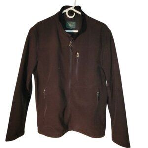 G.H. Bass & Co. Zip Front Lined Black Jacket w/Zippered Pockets Size Large